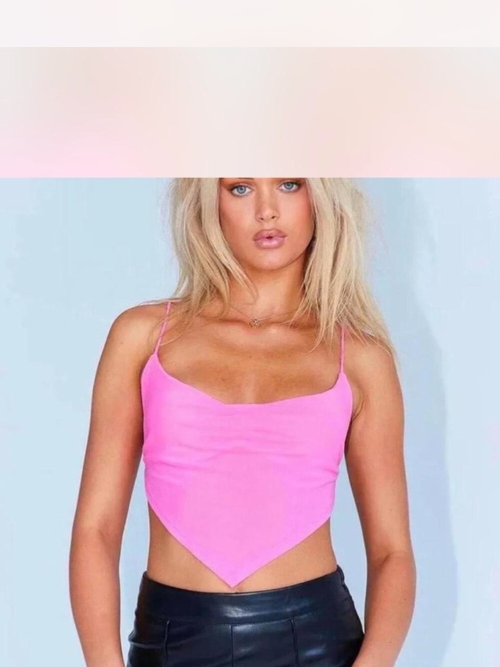princess polly - avalon pink handkerchief top